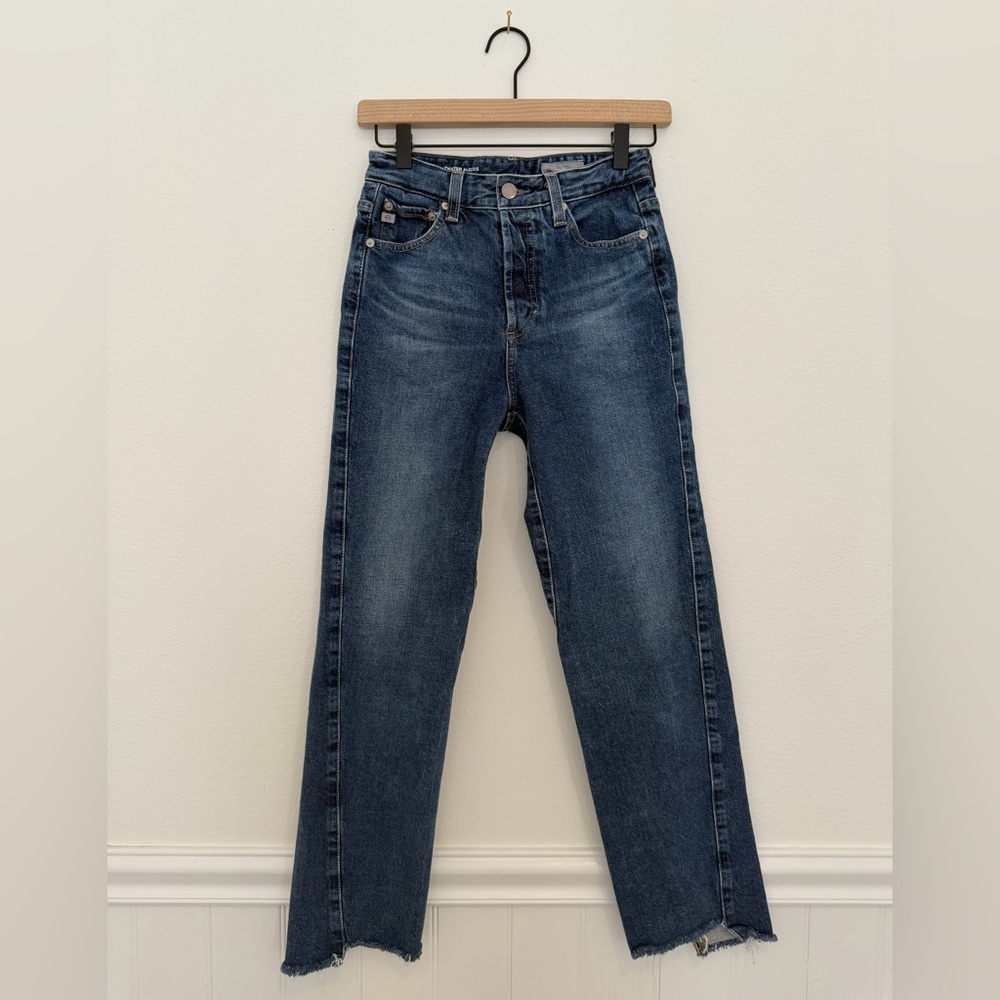 AG Adriano Goldschmied Twisted Alexxis High Rise Vintage Crop Jeans Size 25